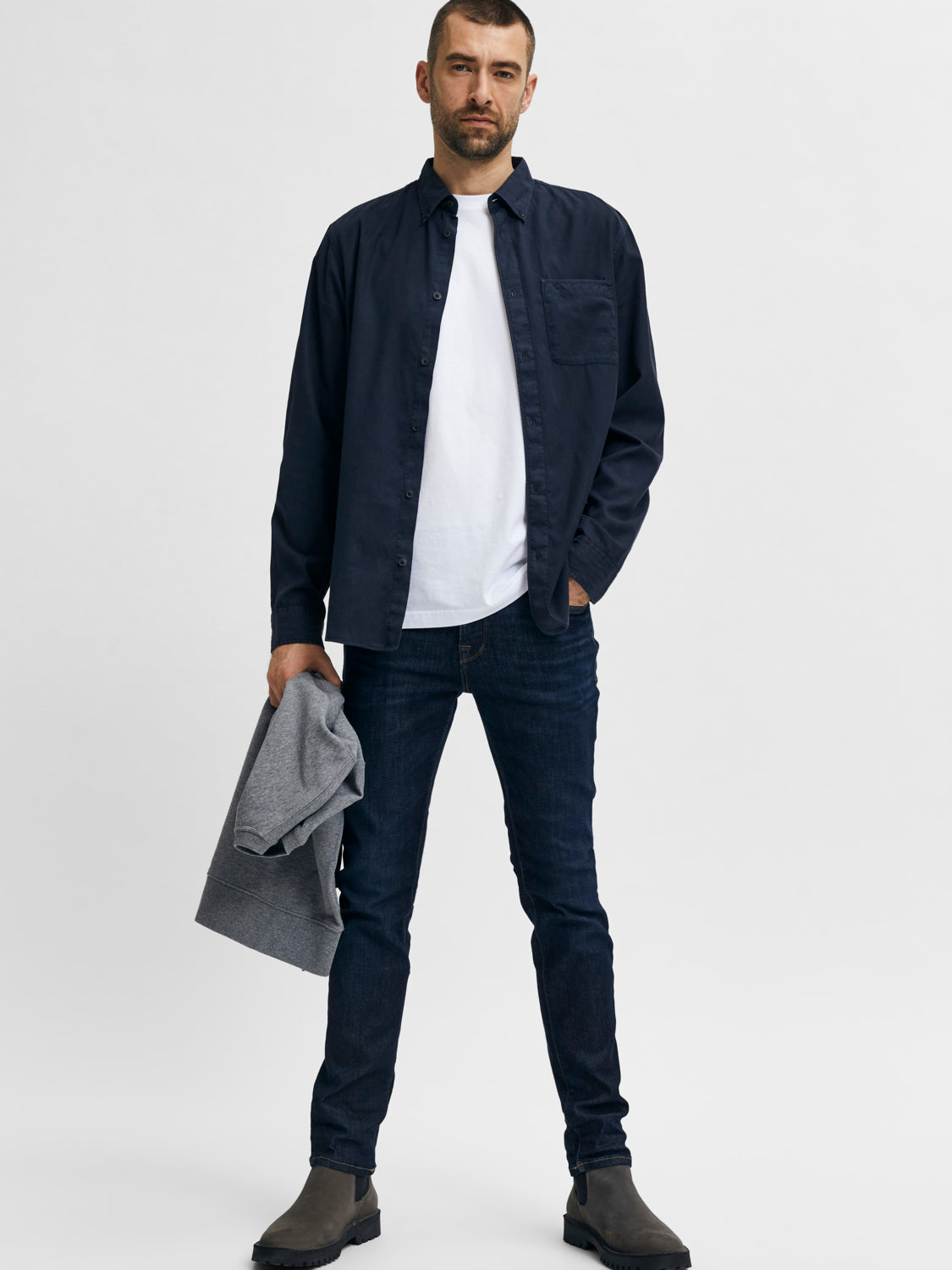 SELECTED HOMME - SLIM-LEON 6291 Jeans - Dark Blue Denim